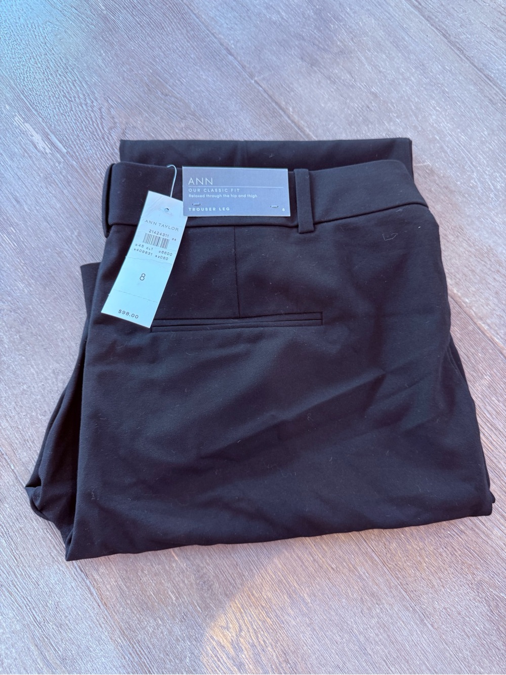 NWT! Ann Taylor Classic Black Trouser-Leg Suit Pants (size 8)